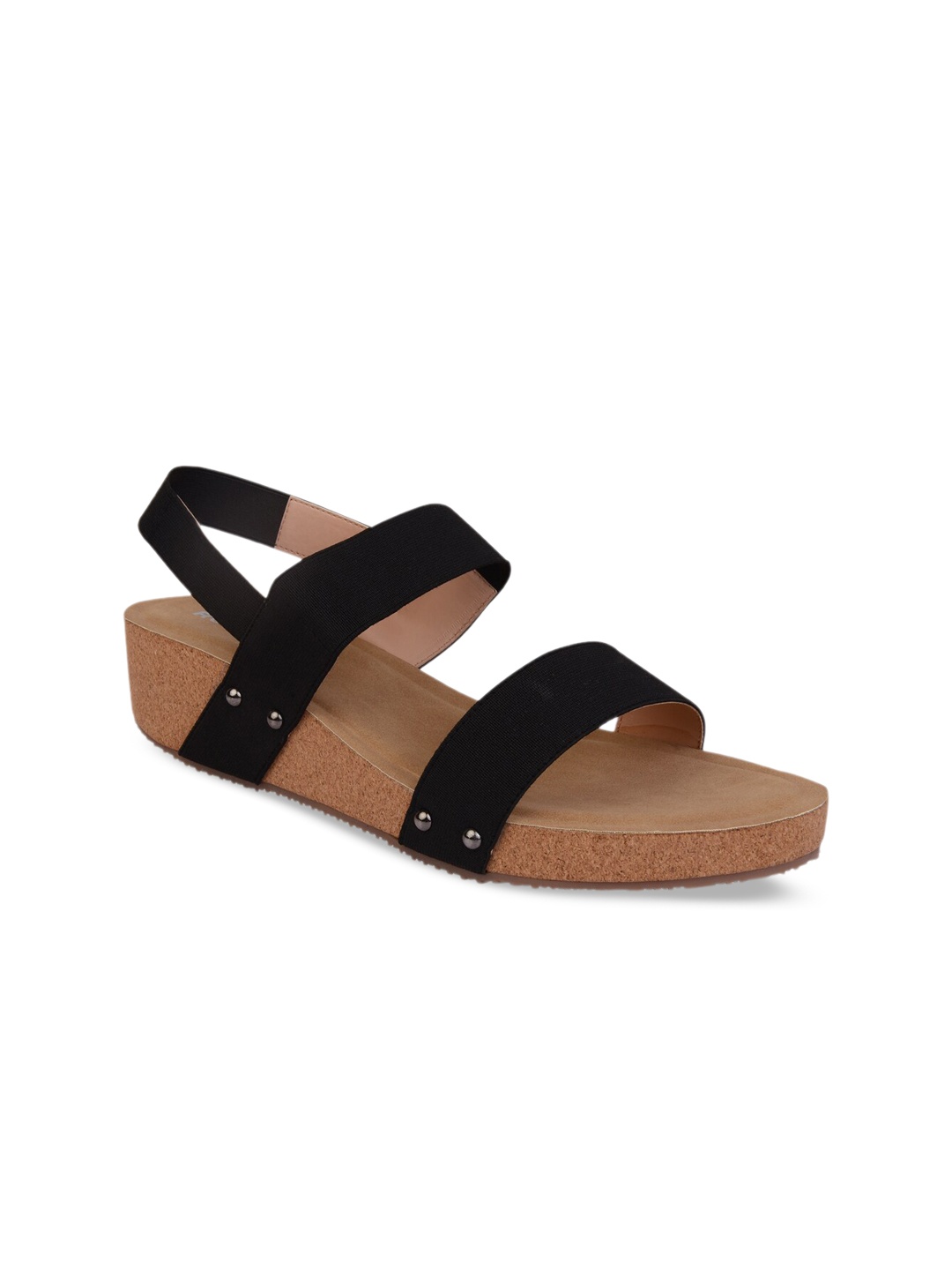 

Rocia Black Open Toe Wedge Heels
