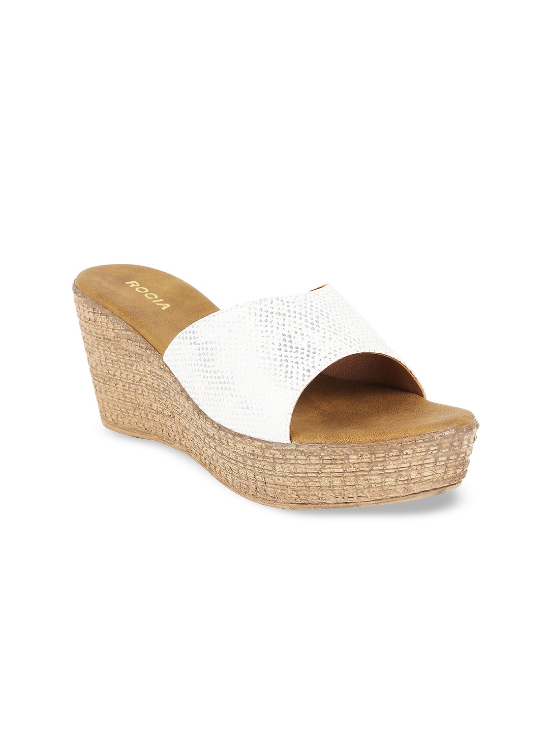 

Rocia White Wedge Sandals