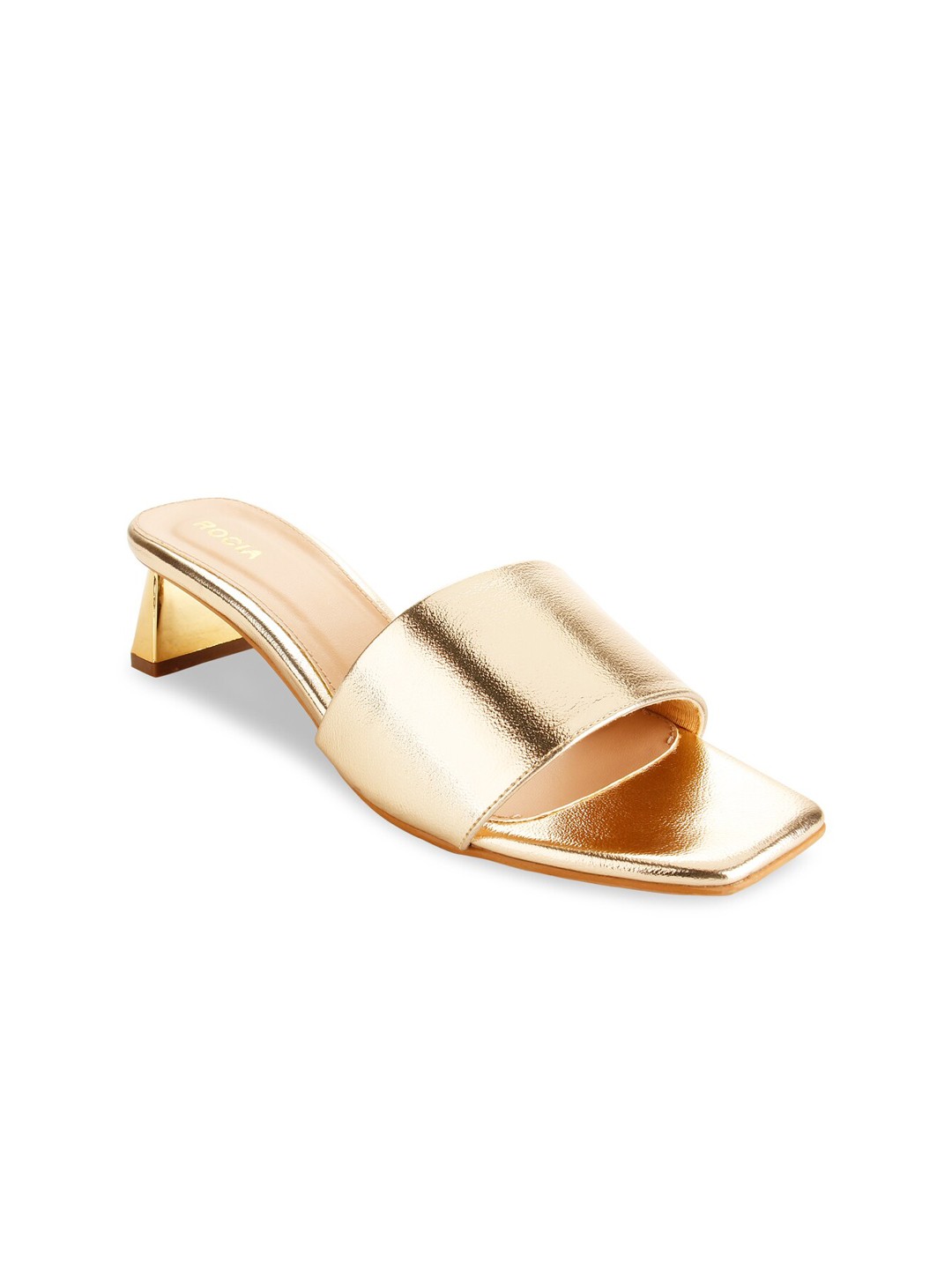 

Rocia Gold-Toned Open Toe Block Heels