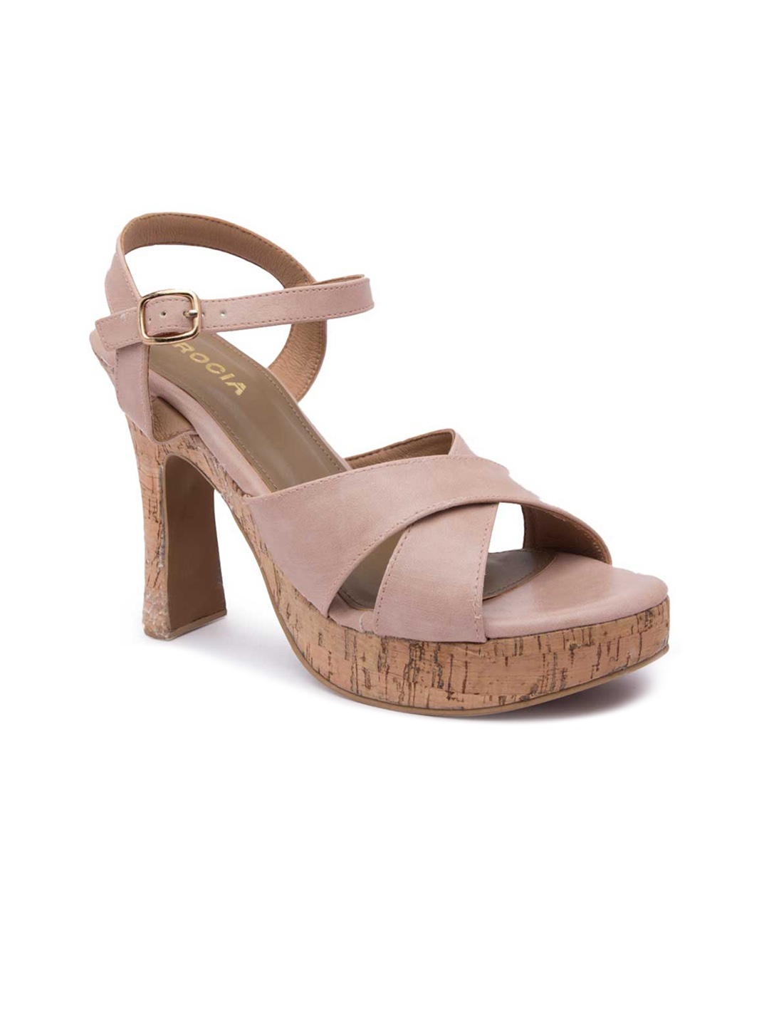 

Rocia Pink Open Toe Block Heels