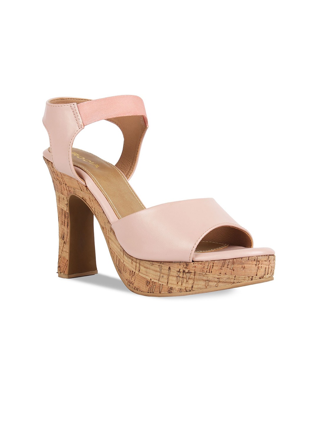

Rocia Pink Platform Sandals with Buckles