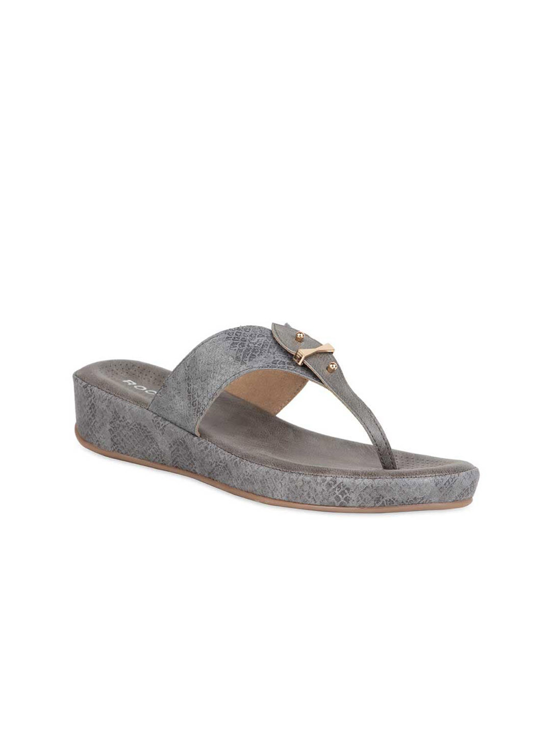 

Rocia Women Grey Printed Wedge Heels