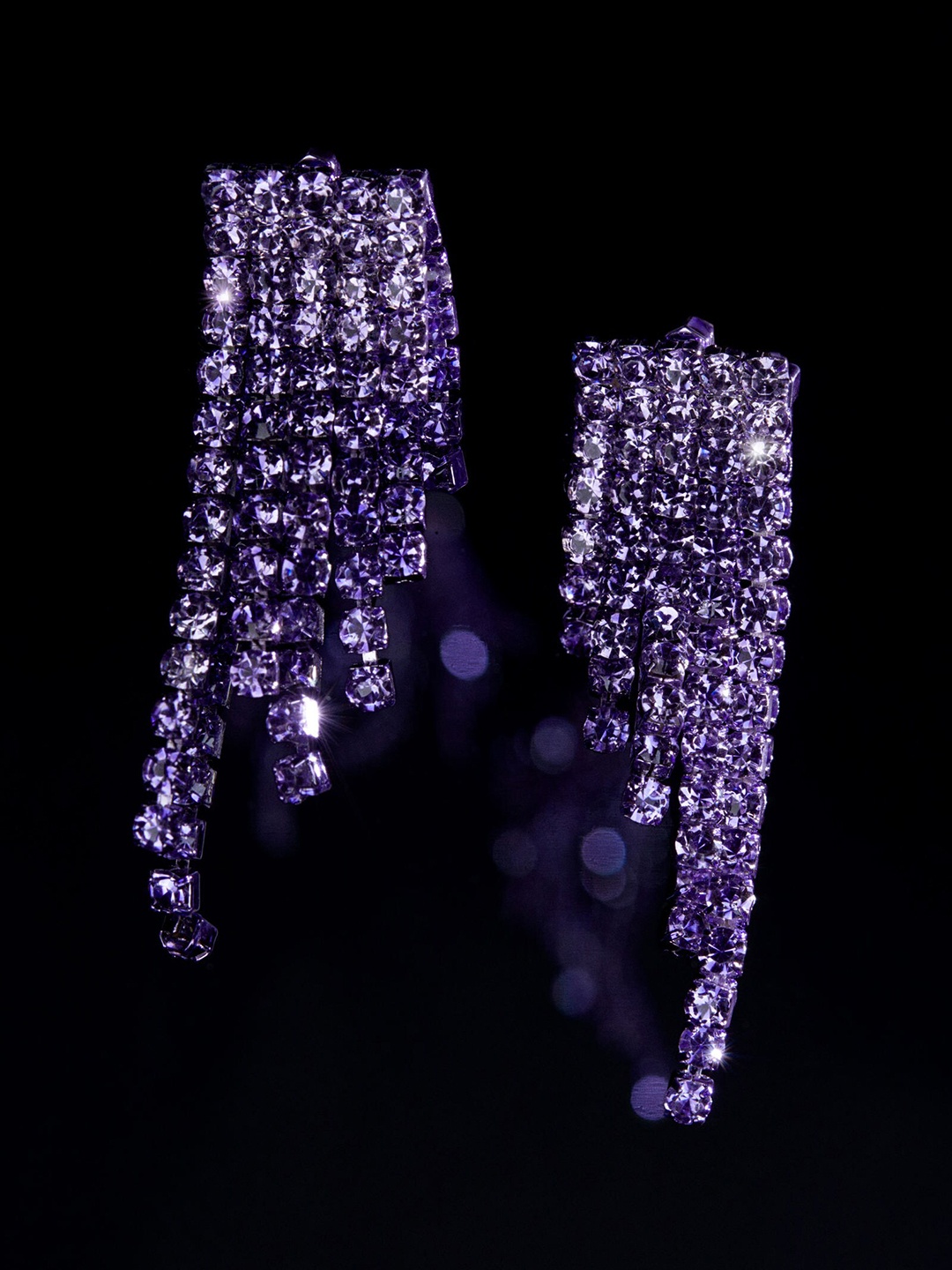 

H&M Women Purple Long Earrings