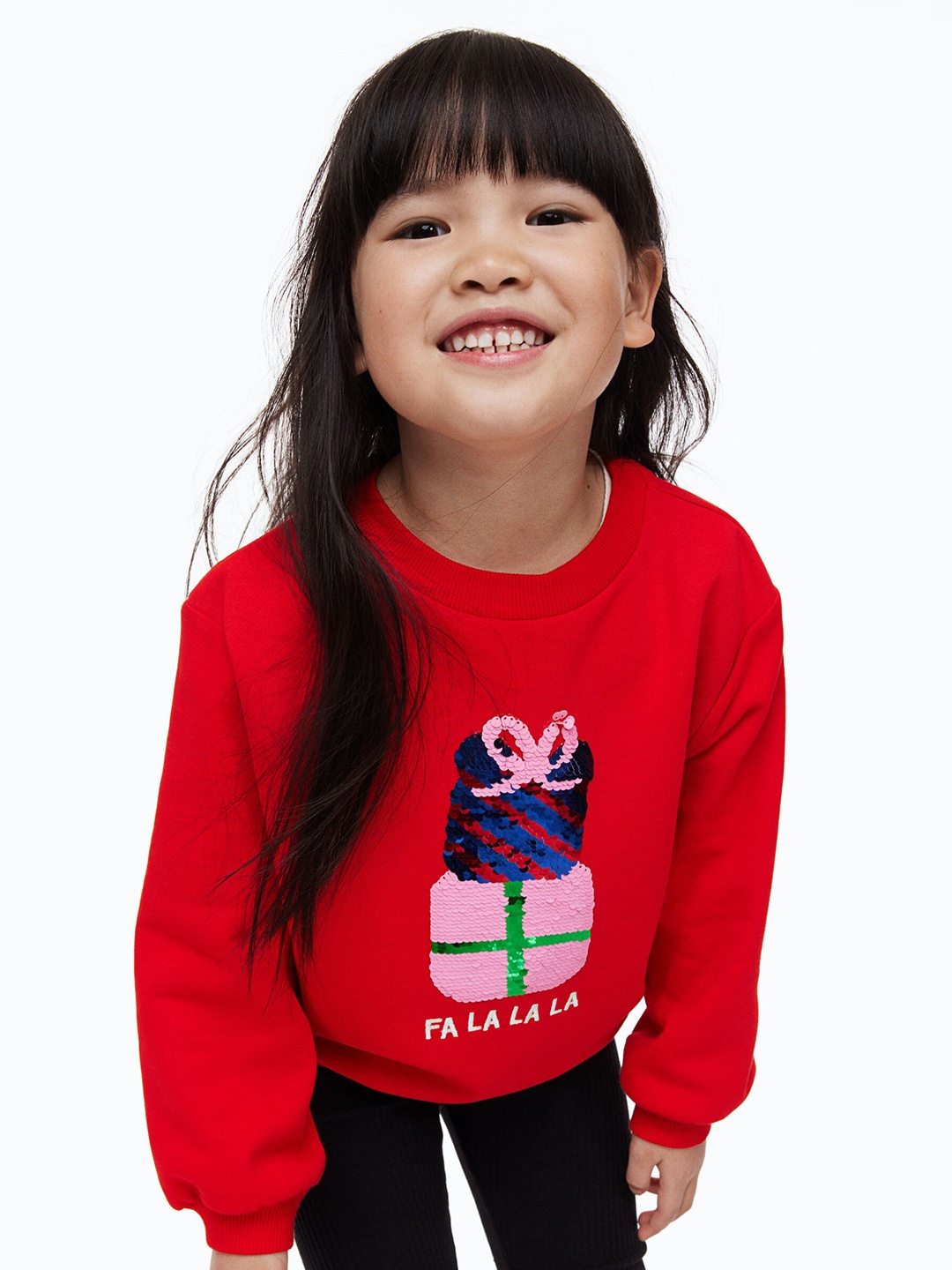 

H&M Girls Red Oversized sweatshirt