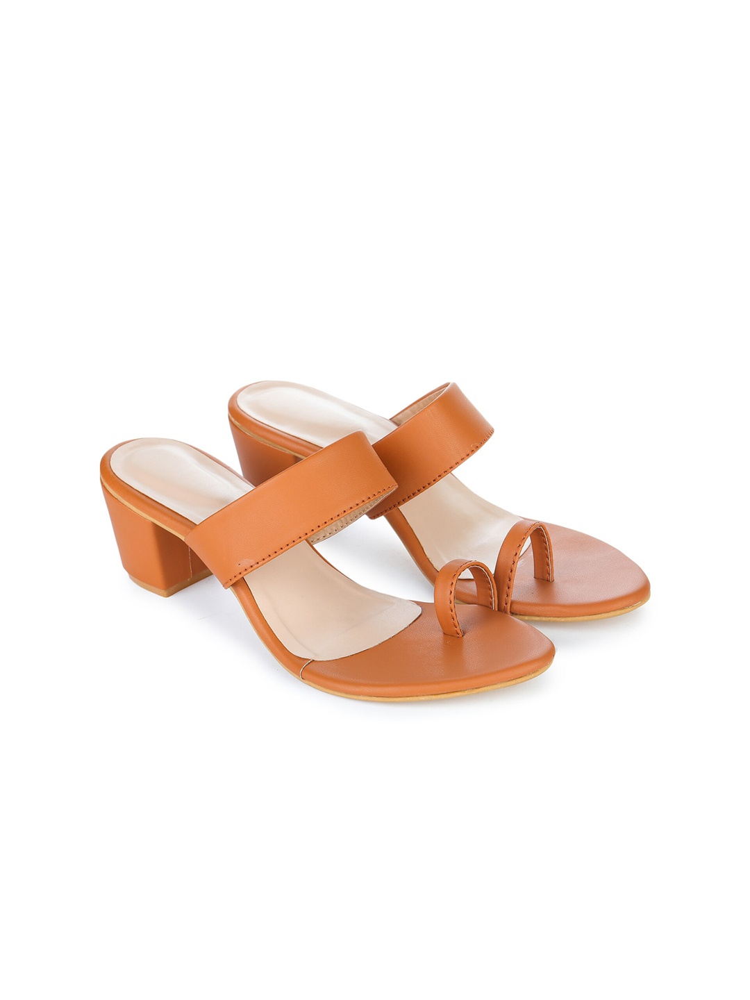 

REEZZ Tan Party Block Sandals