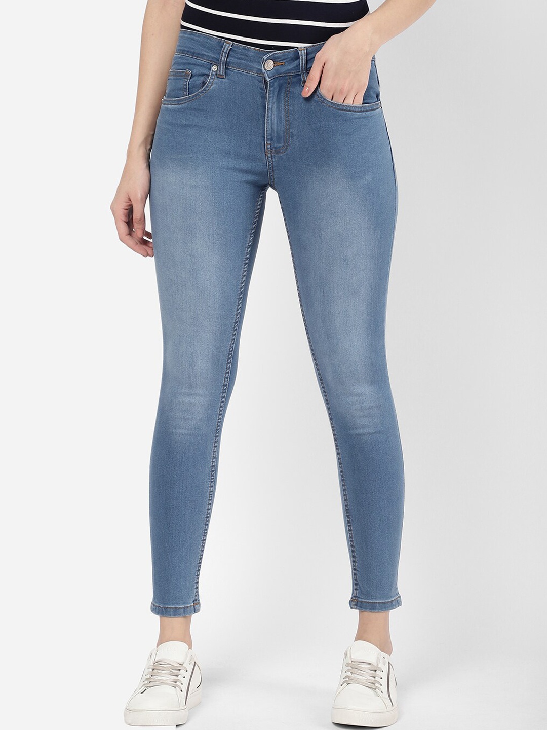 

R&B Women Blue Skinny Fit Light Fade Jeans