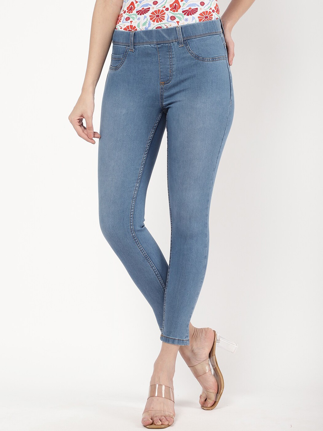 

R&B Women Blue Skinny Fit Light Fade Jeans