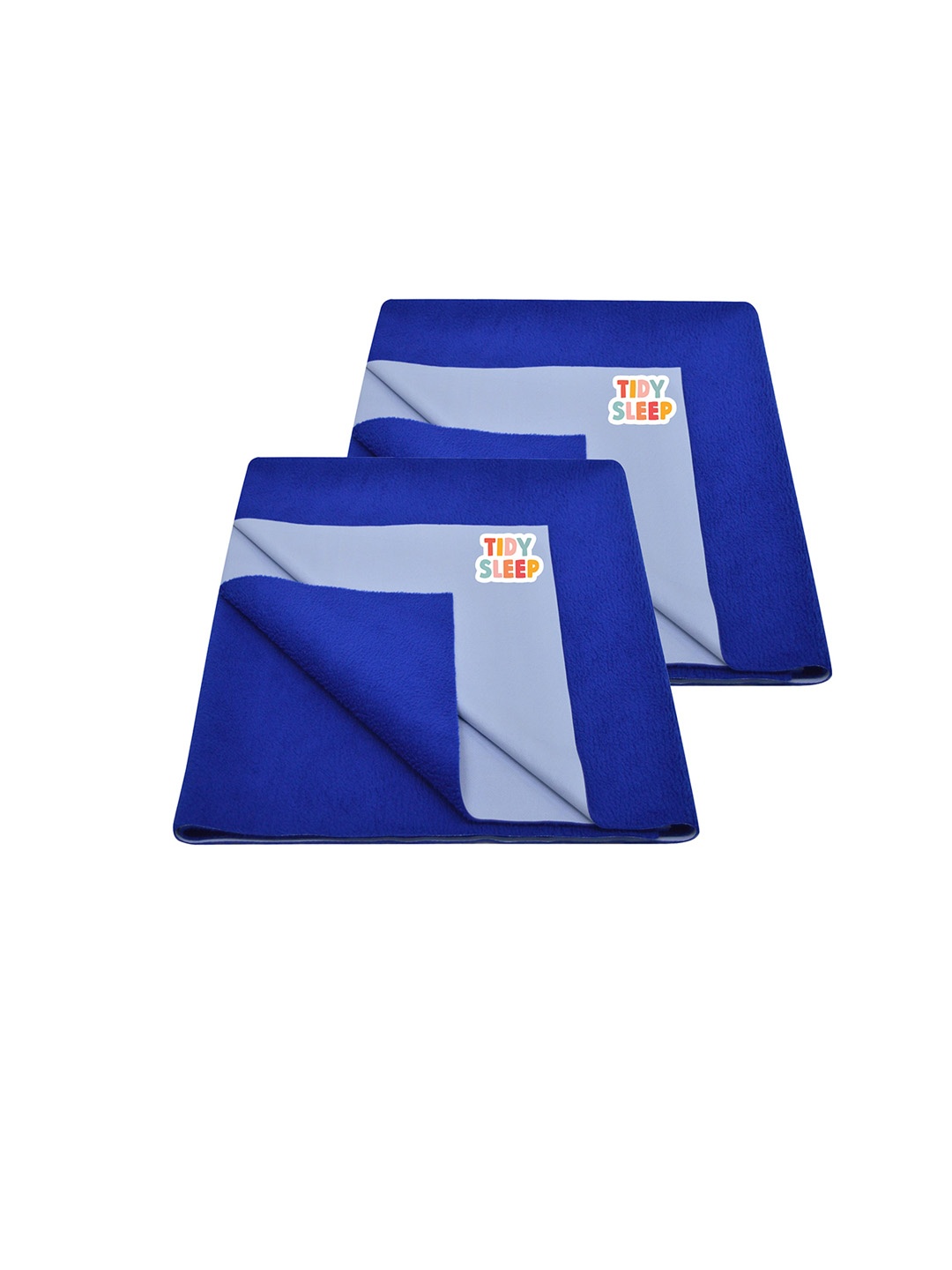 

TIDY SLEEP Kids Set Of 2 Water Proof Mattress Protector, Blue