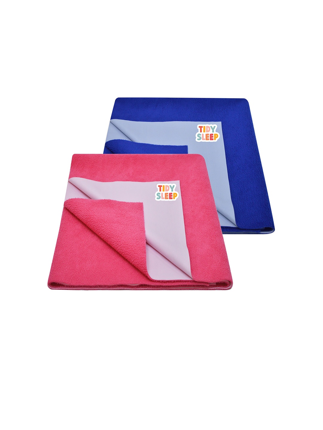 

TIDY SLEEP Kids Set Of 2 Pink & Blue Water Proof Mattress Protector