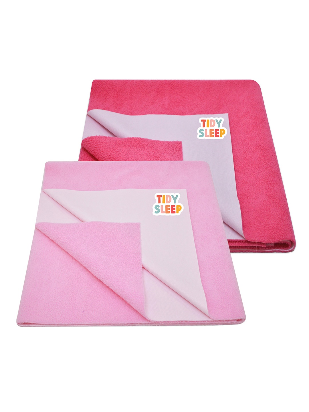 

TIDY SLEEP Kids Set Of 2 Pink Water Proof Mattress Protector