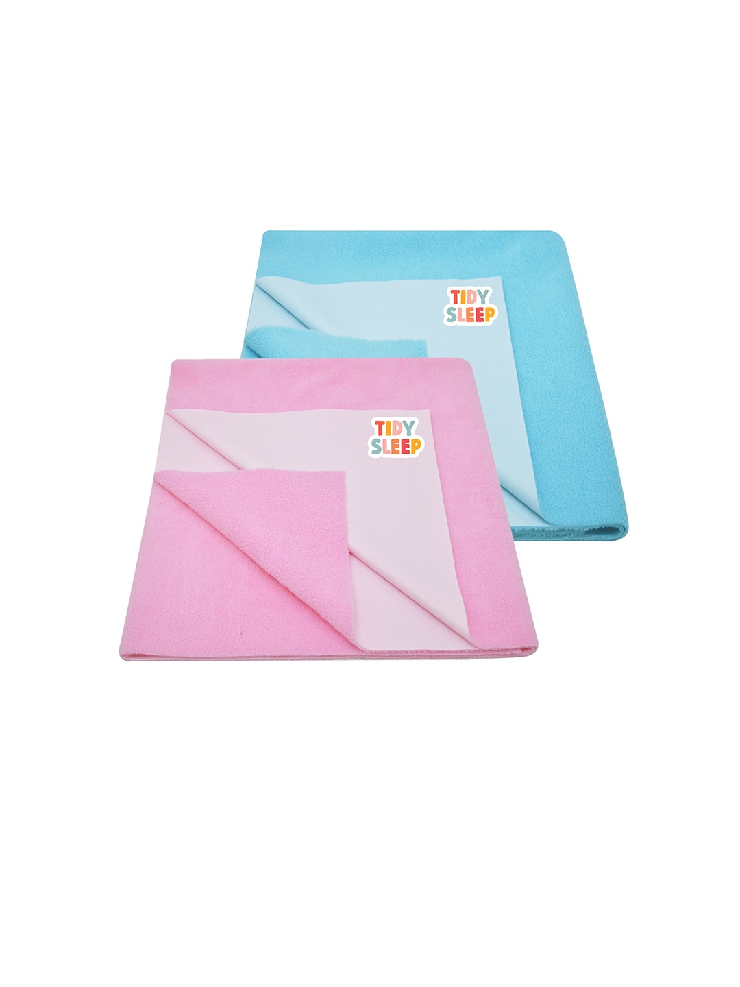 

TIDY SLEEP Kids Set Of 2 Pink & Blue Water Proof Mattress Protector