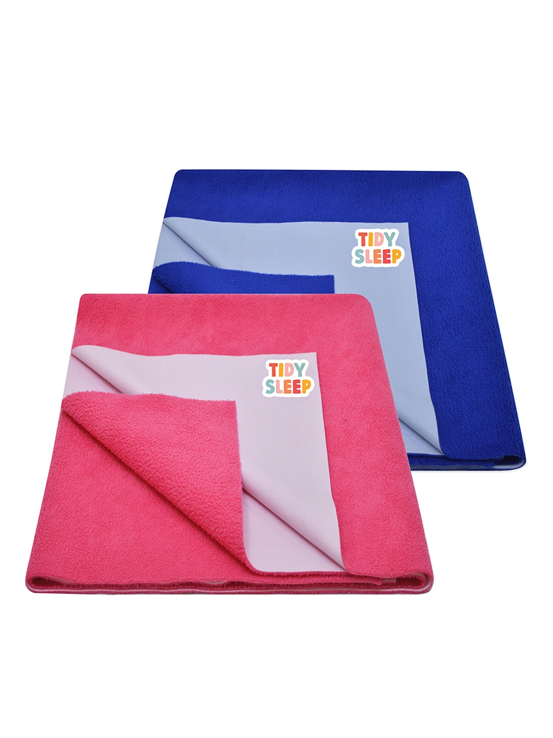 

TIDY SLEEP Kids Set Of 2 Pink & Blue Water Proof Mattress Protector