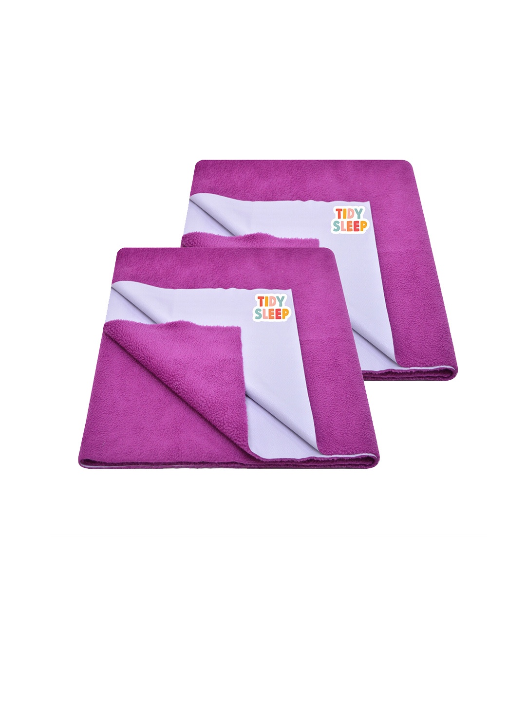 

TIDY SLEEP Kids Set Of 2 Violet Water Proof Mattress Protector