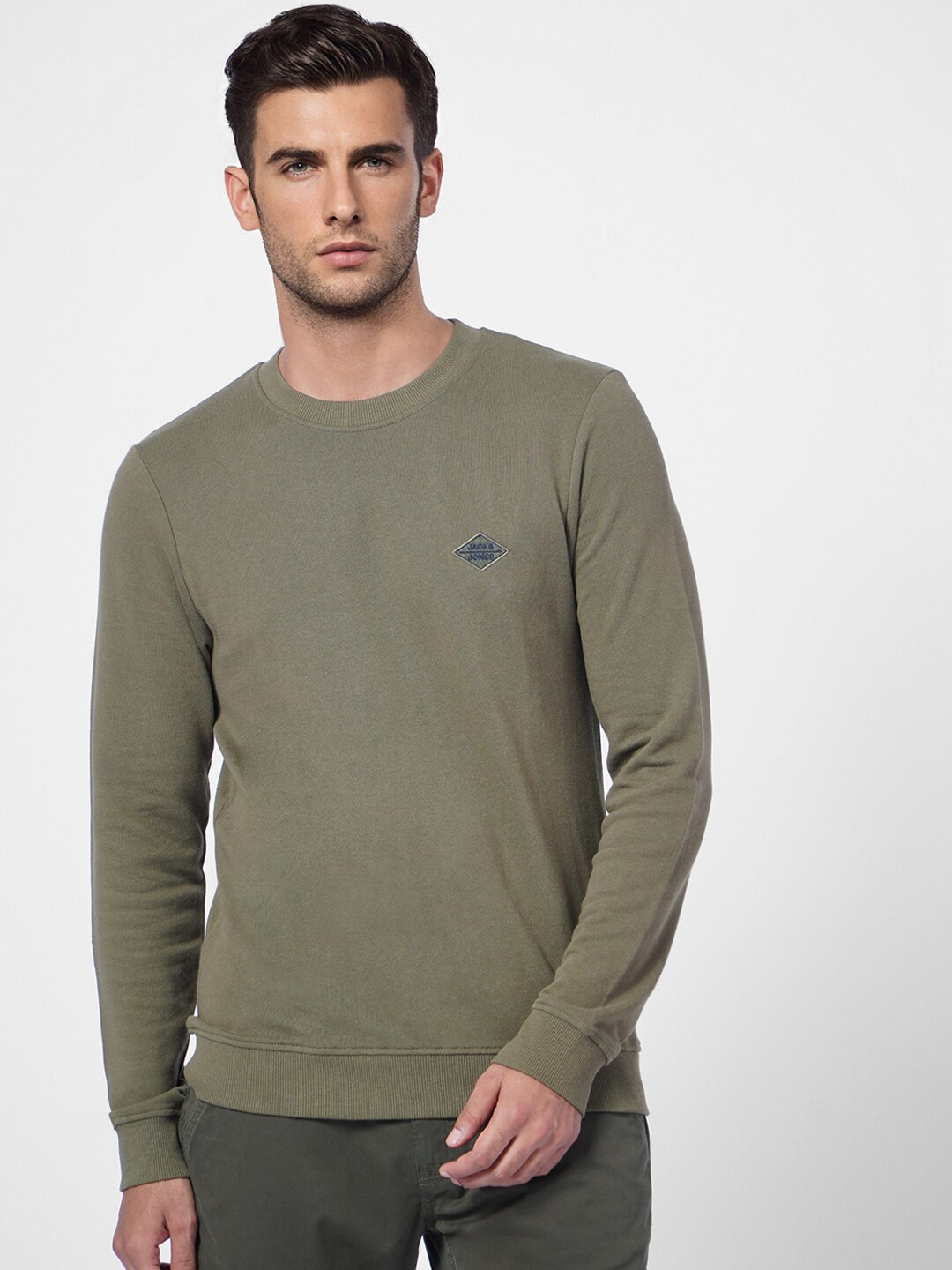 

Jack & Jones Men Green Cotton Sweatshirt