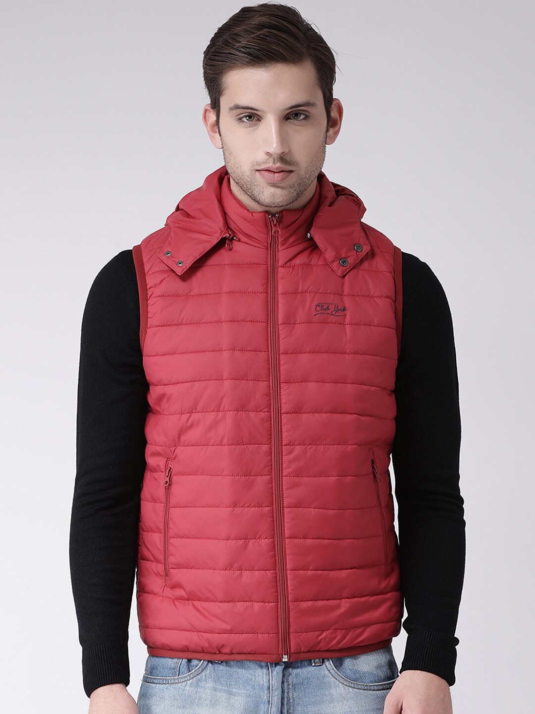 

Club York Men Red Lightweight Puffer Jacket