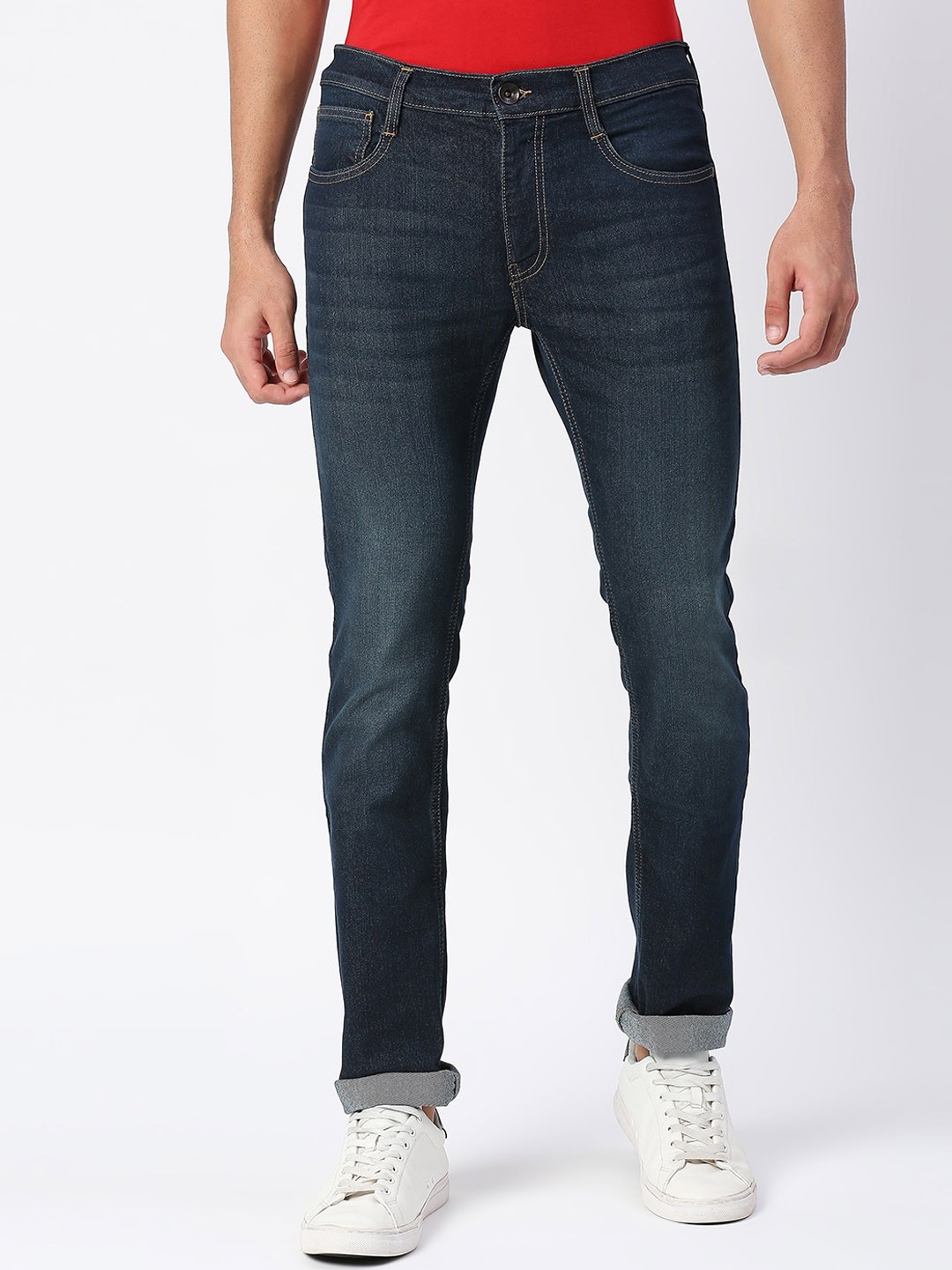 

Pepe Jeans Men Blue Slim Fit Light Fade Cotton Stretchable Jeans