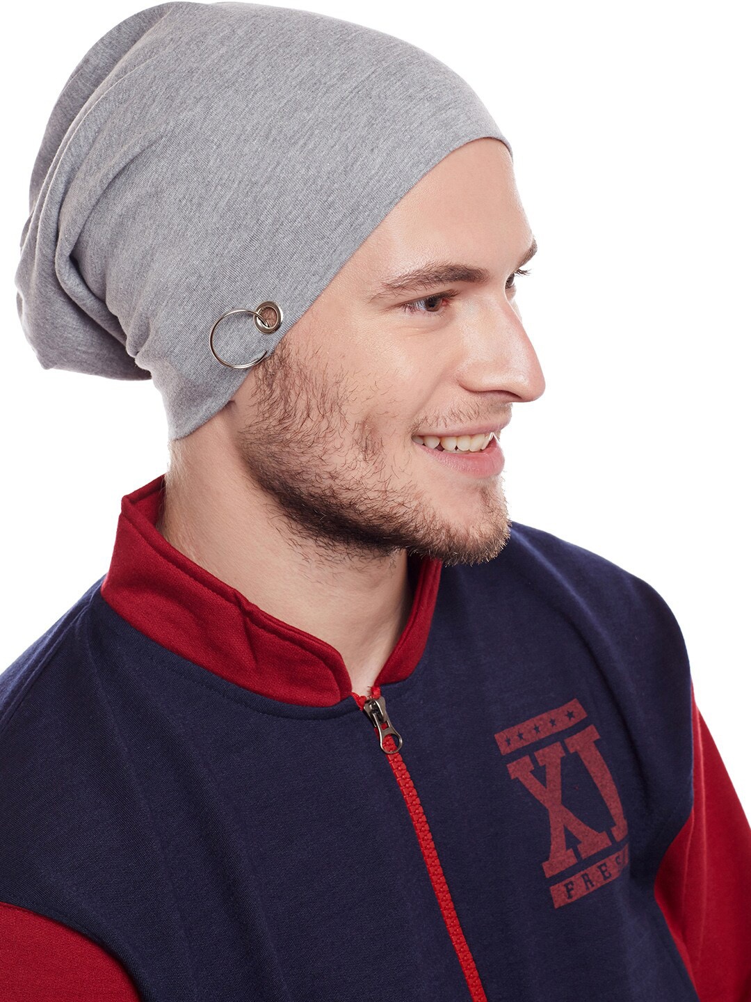 

VIMAL JONNEY Men Grey Melange Beanie