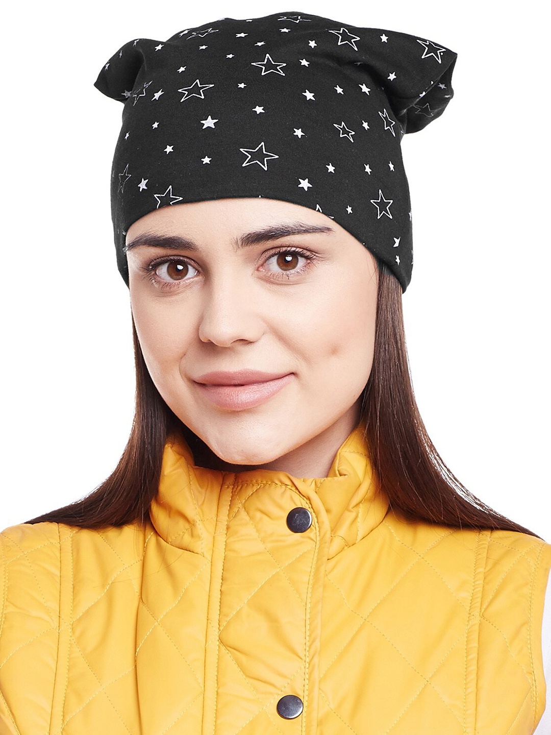 

VIMAL JONNEY Women Black Printed Beanie