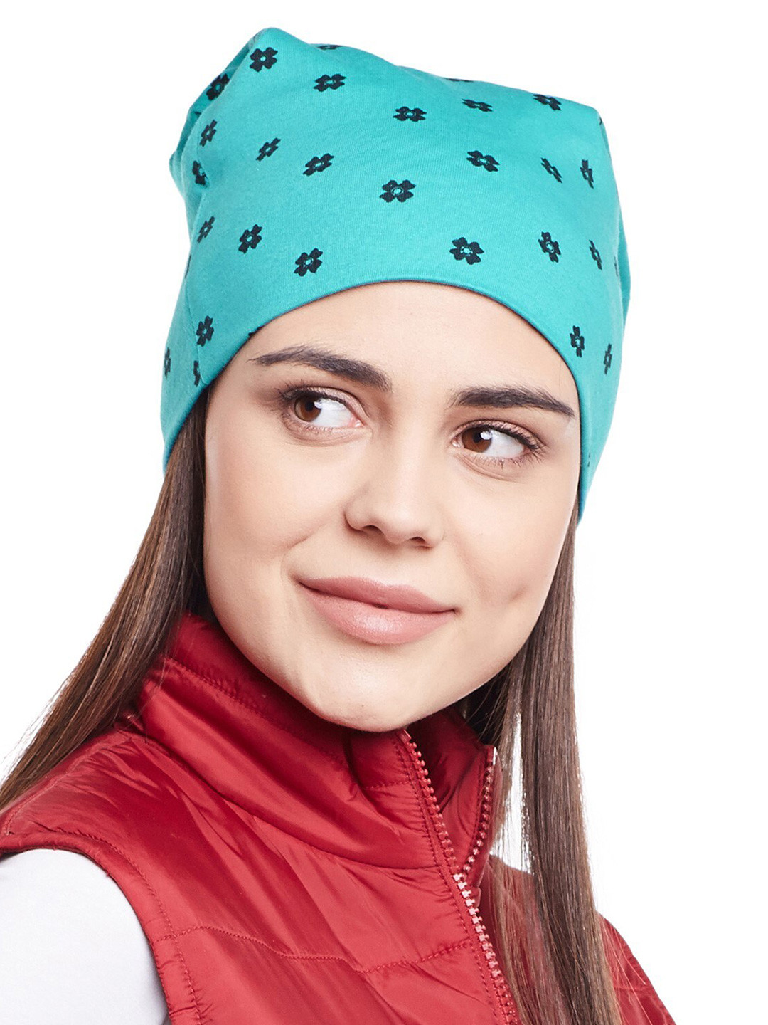 

VIMAL JONNEY Women Blue & Black Printed Beanie