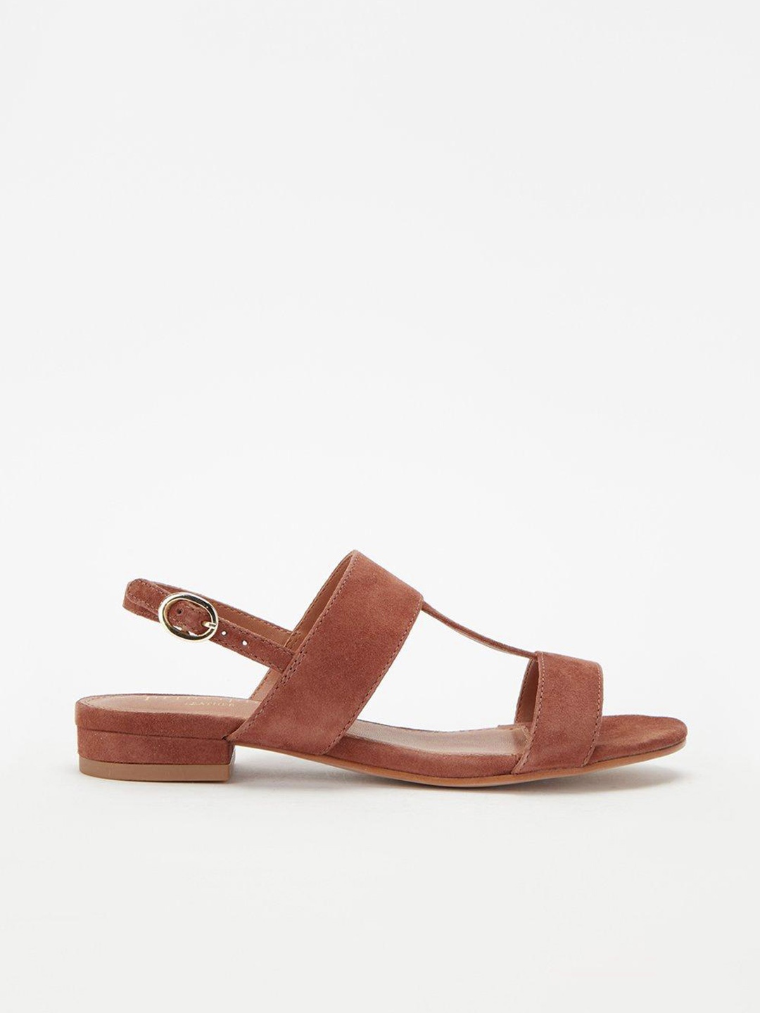 

DOROTHY PERKINS Principles Women Brown Suede Open Toe Flats
