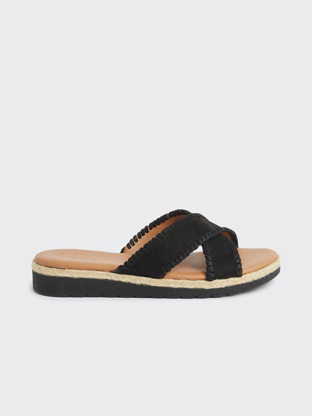 

DOROTHY PERKINS Women Black Solid Open Toe Flats
