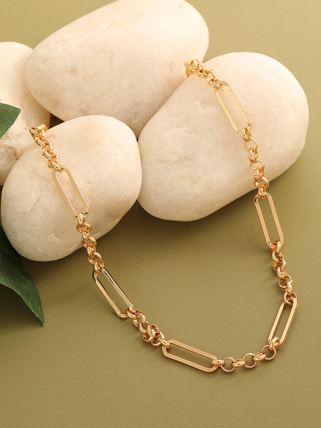 

SOHI Gold-Toned Gold-Plated Layered Chain
