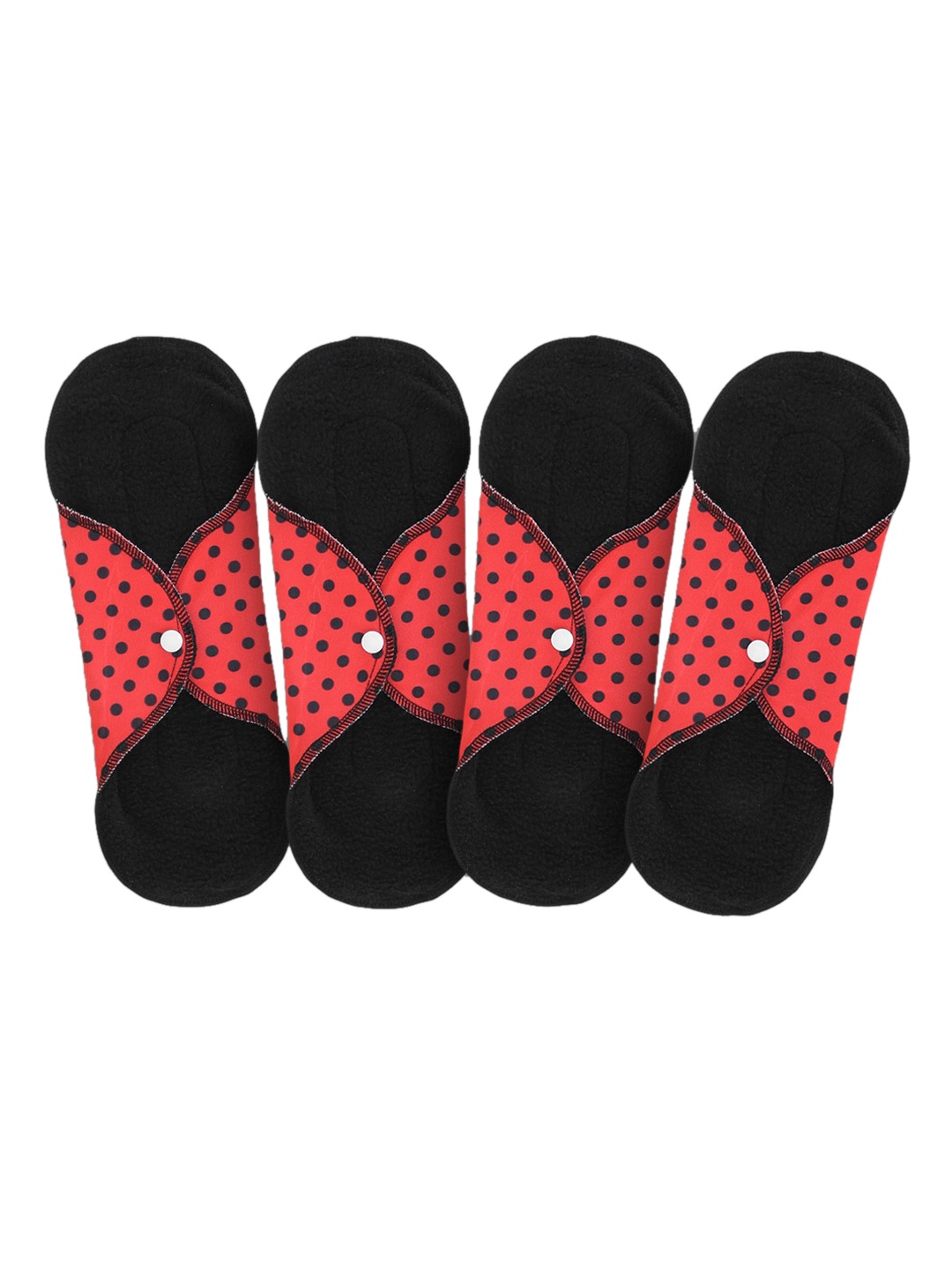 

CareDone Set Of 4 Red 4-Layered Ultra Thin Rash Free Reusable Sanitary Cloth Pads