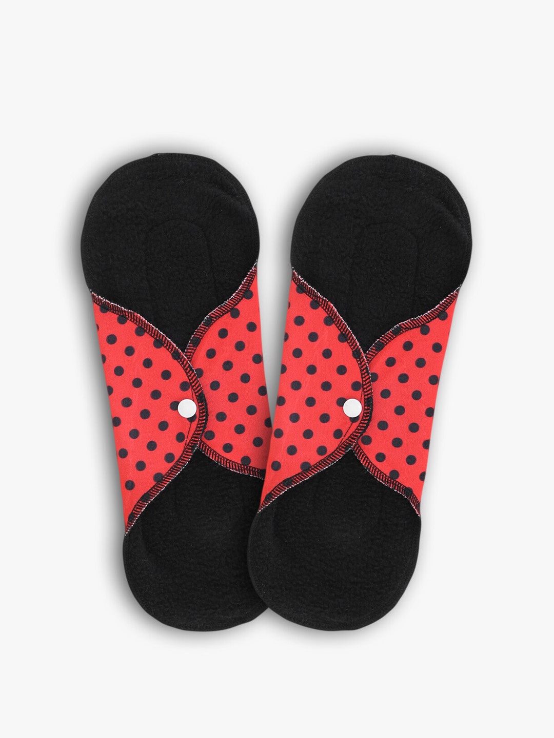 

CareDone Women Set Of 2 Red & Black Printed 4-Layered Ultra Thin Rash Free Reusable Sanitary Cloth Pads