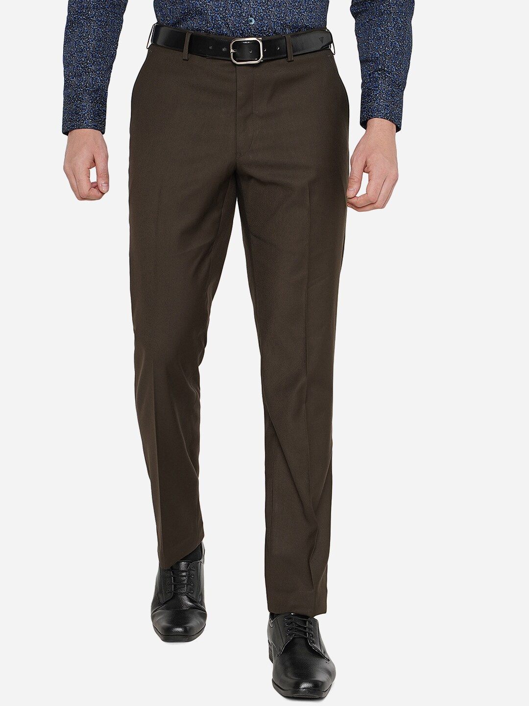 

JADE BLUE Men Brown Trousers