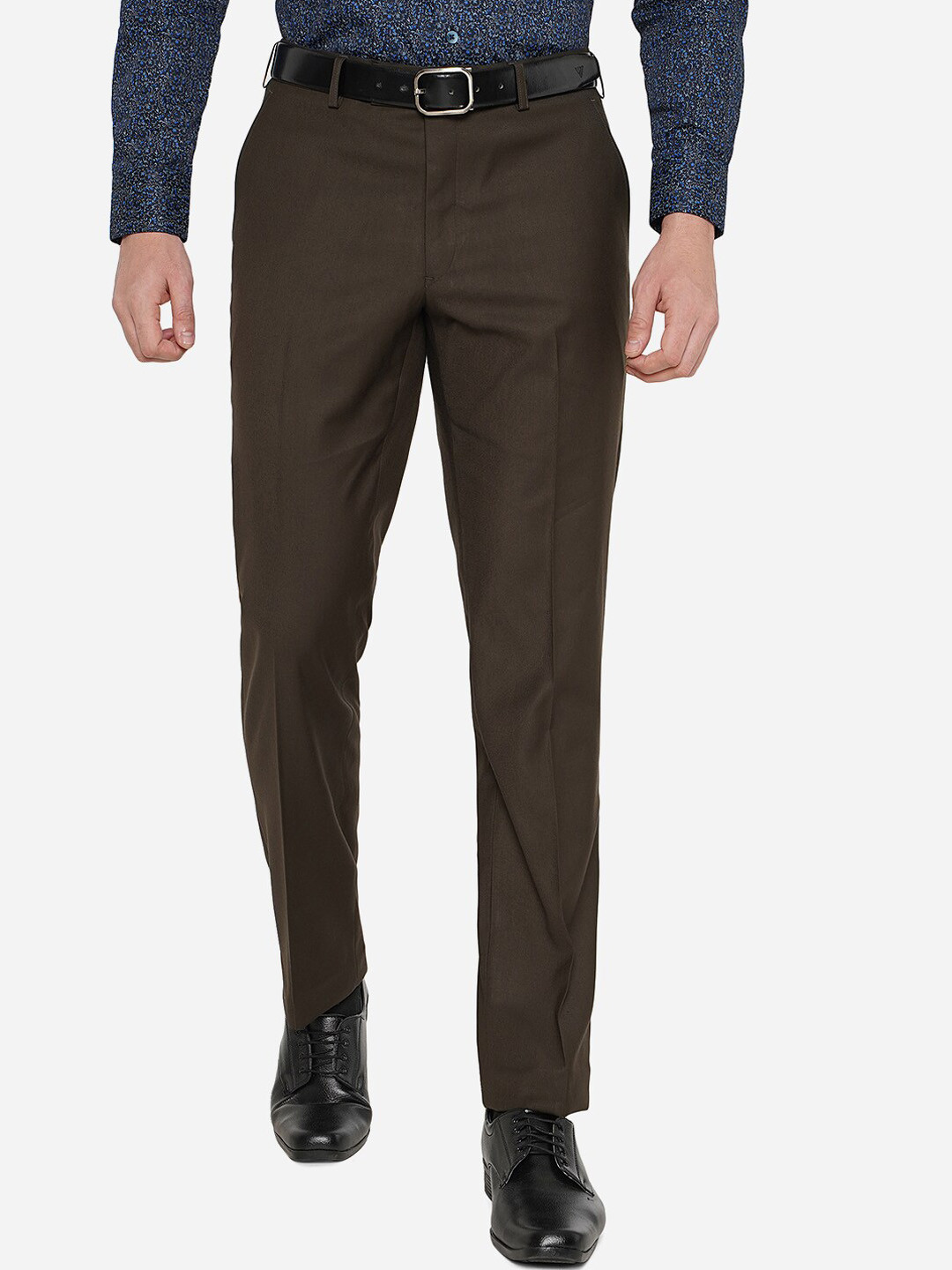 

JADE BLUE Men Brown Trousers
