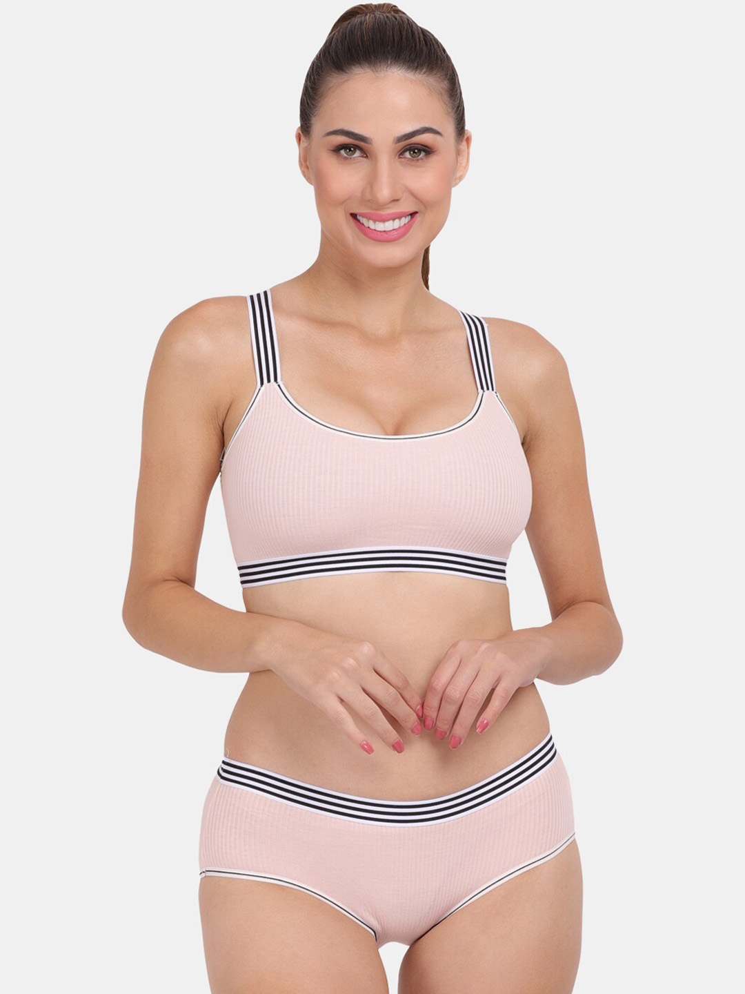 

Amour Secret Women Peach Lingerie Set