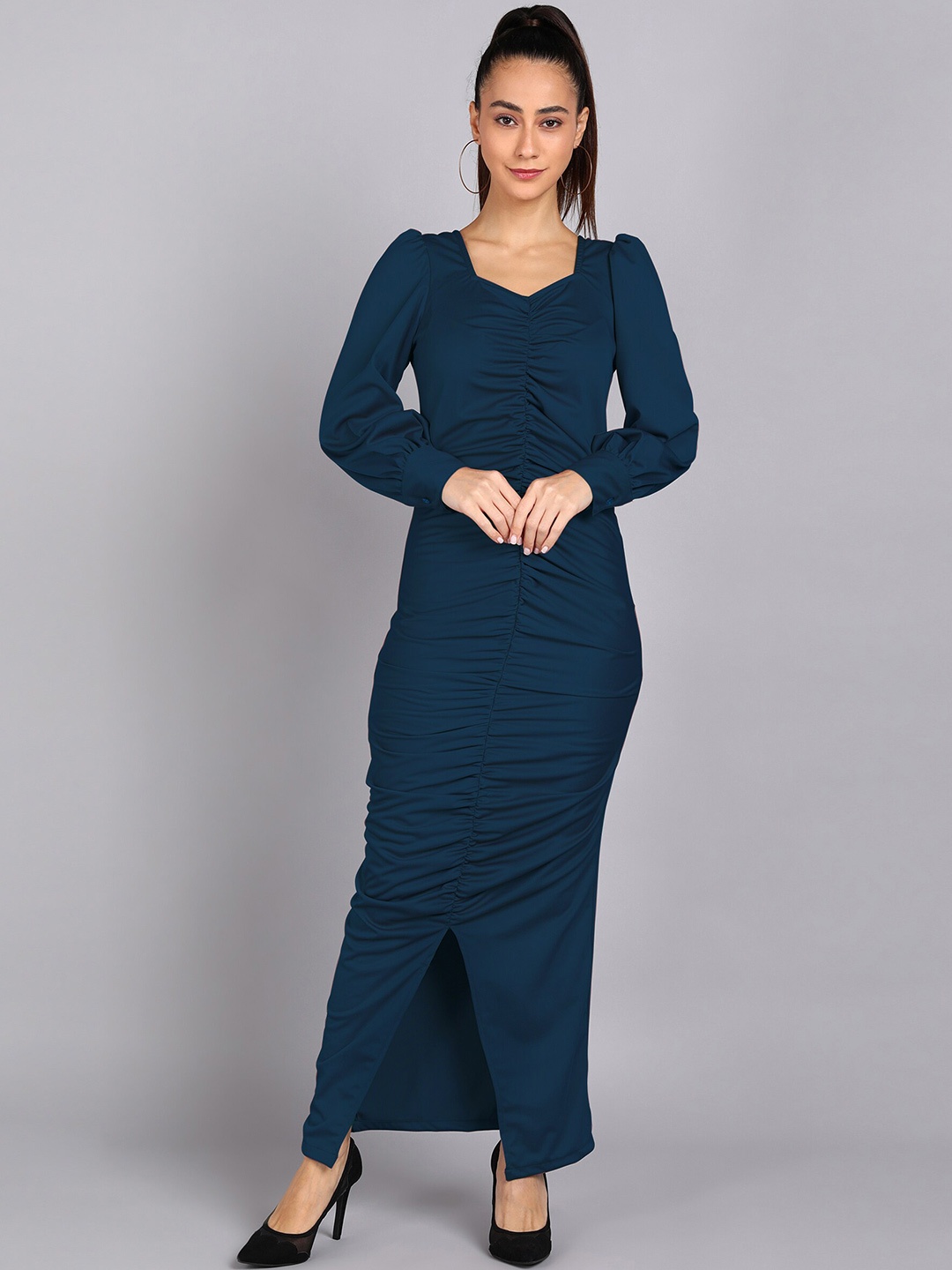 

shashvi Blue Sheath Maxi Dress
