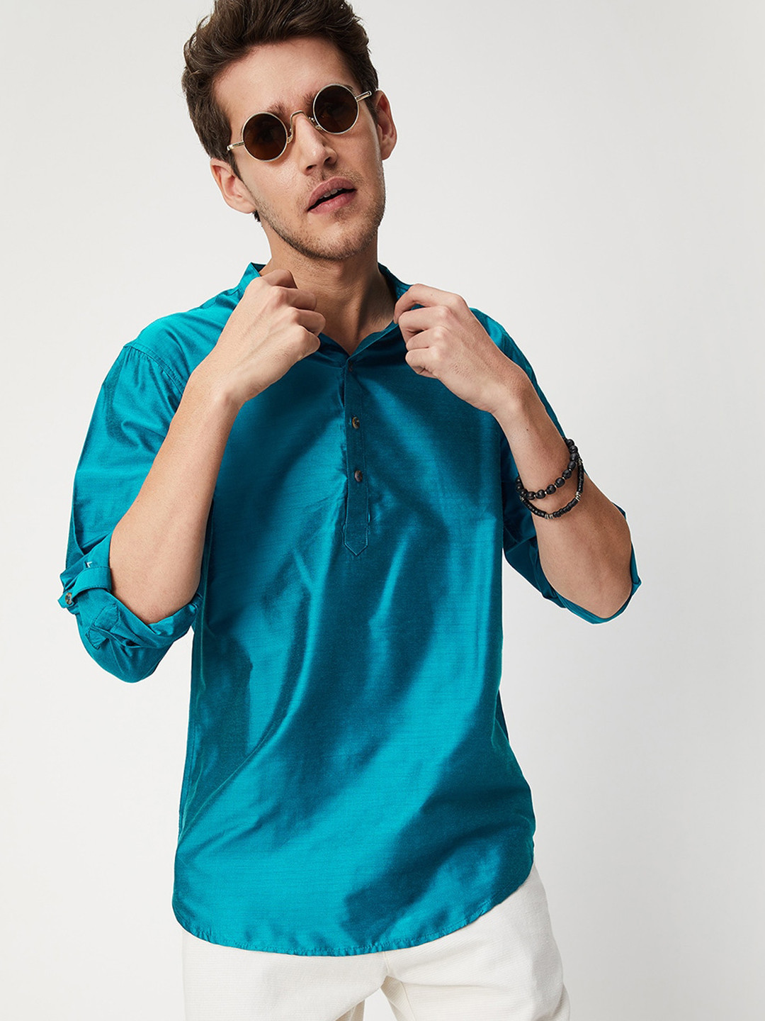 

max Men Blue Casual Shirt