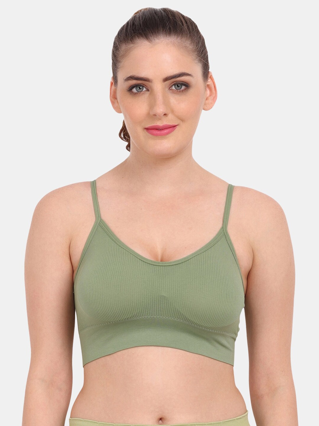 

Amour Secret Olive Green Lightly Padded Sports Bra