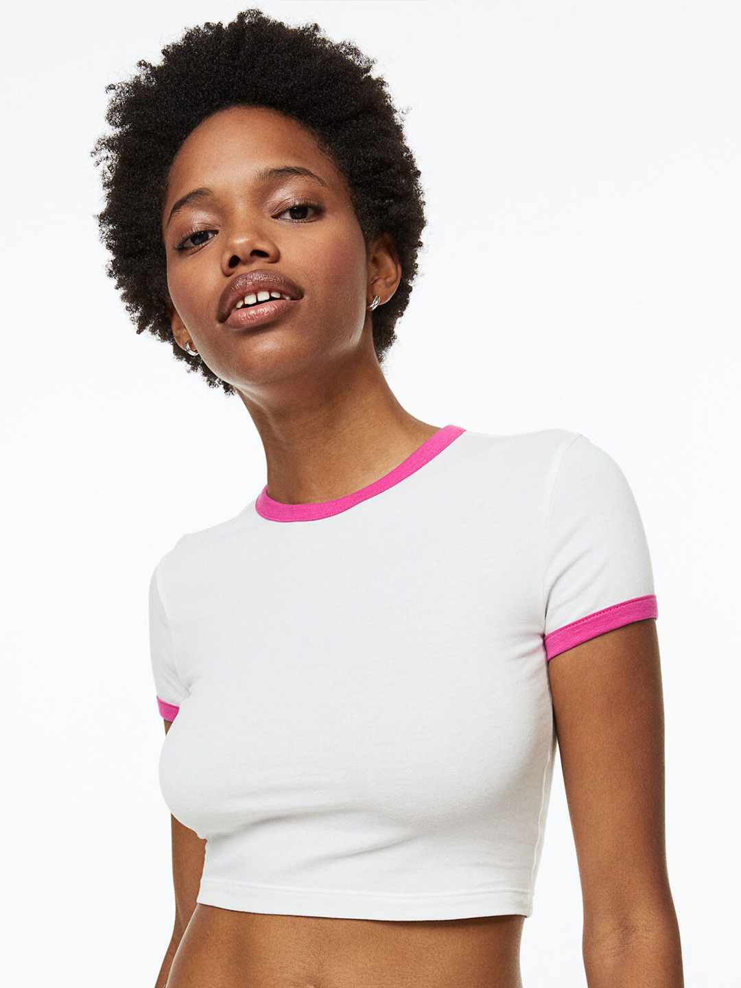 

H&M White & Pink 2-Pack Cropped Tops