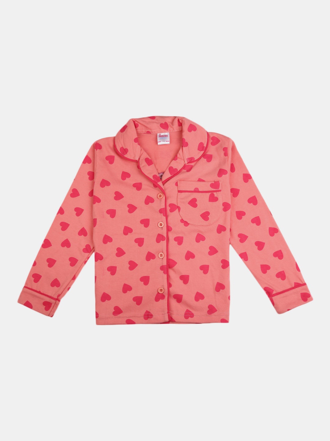 

V-Mart Girls Pink Printed Night suit