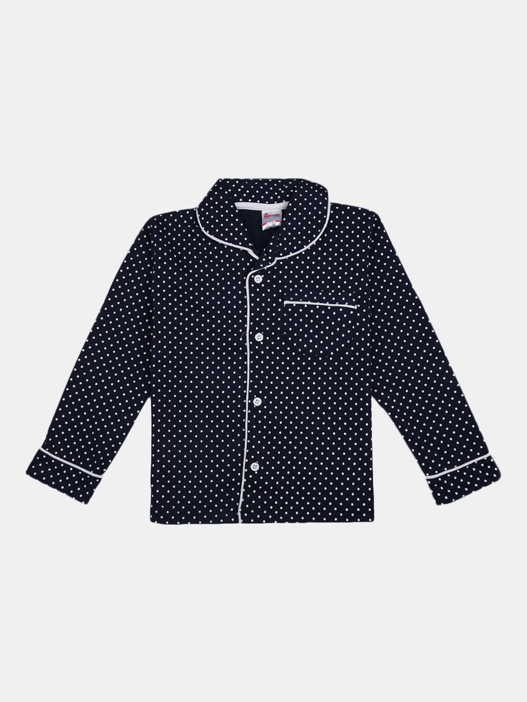 

V-Mart Girls Navy Blue & White Printed Night suit