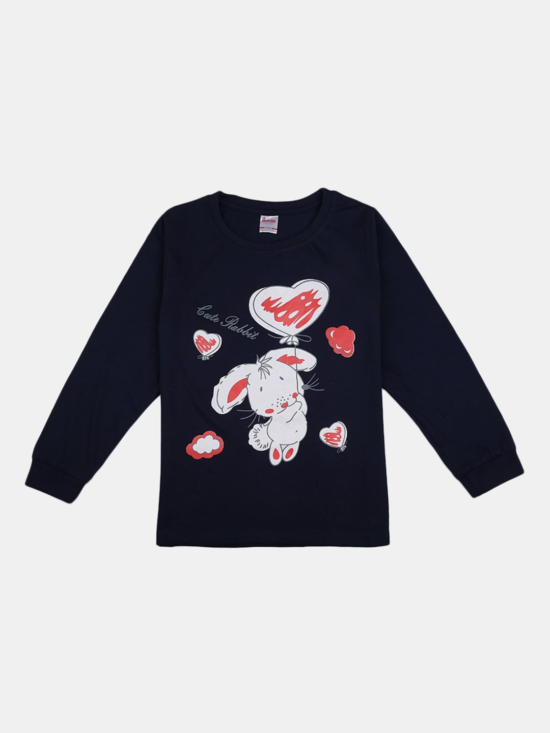 

V-Mart Girls Navy Blue & Red Printed Night suit