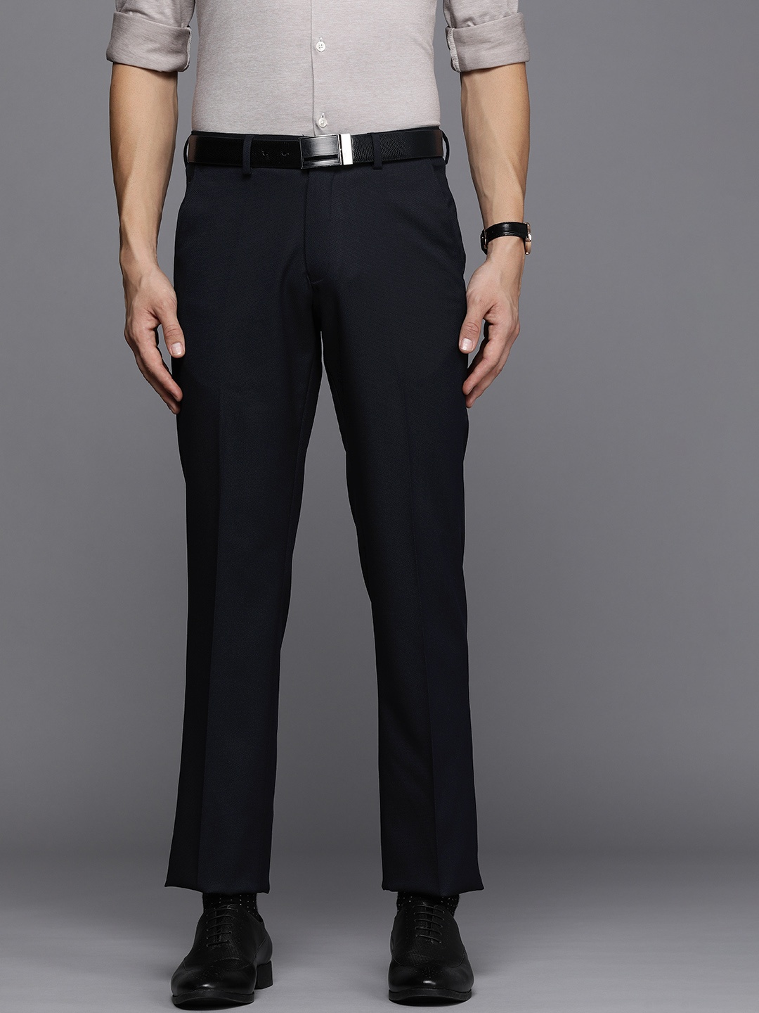 

Louis Philippe Men Navy Blue Trousers