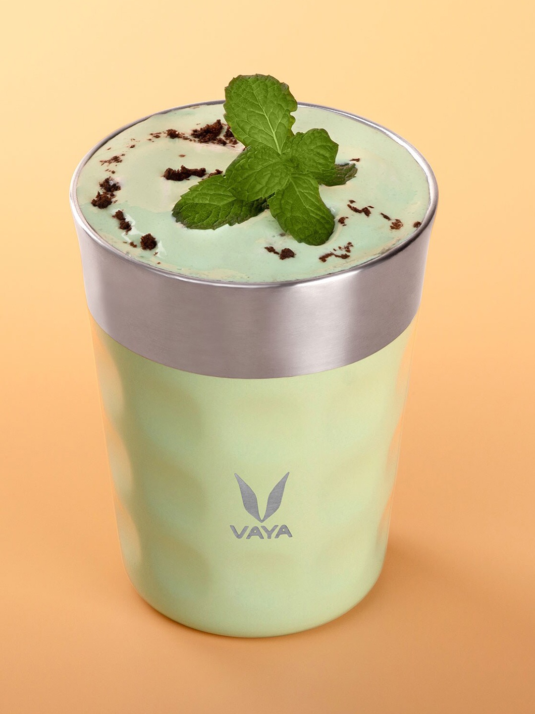 

Vaya PopCup Set of 2 Mint Green Insulated Stainless Steel Tumblers 250ml each