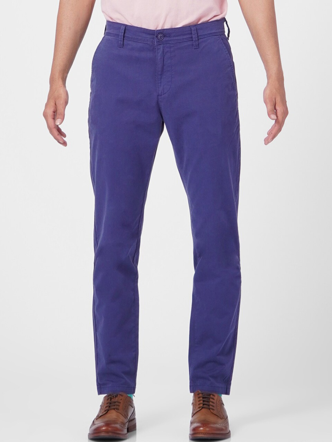

Jack & Jones Men Slim Fit Chinos Trousers, Blue
