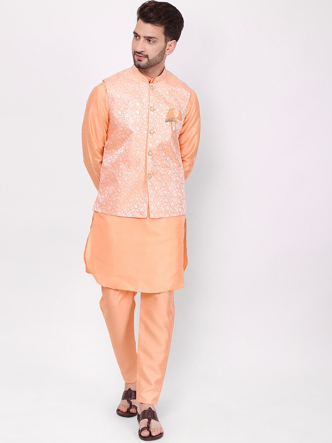 

Pro-Ethic STYLE DEVELOPER Men Orange Kurta with Pyjamas
