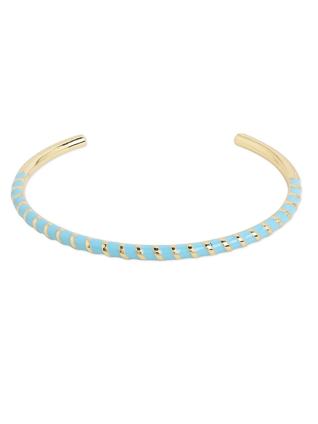 

Tipsyfly Women Gold-Toned & Blue Brass Cuff Bracelet
