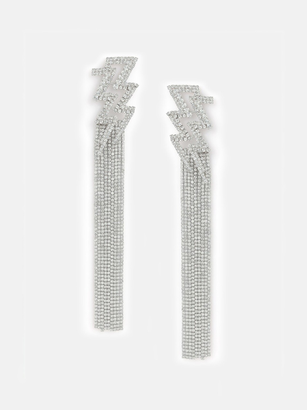 

Tipsyfly Silver-Toned Contemporary Drop Earrings