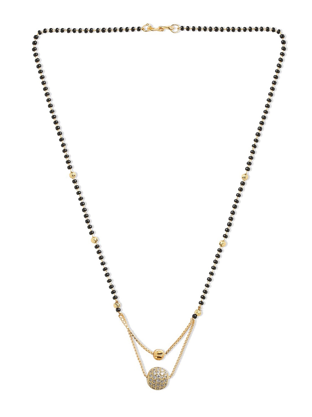 

Tipsyfly Gold-Toned & Black Brass Necklace