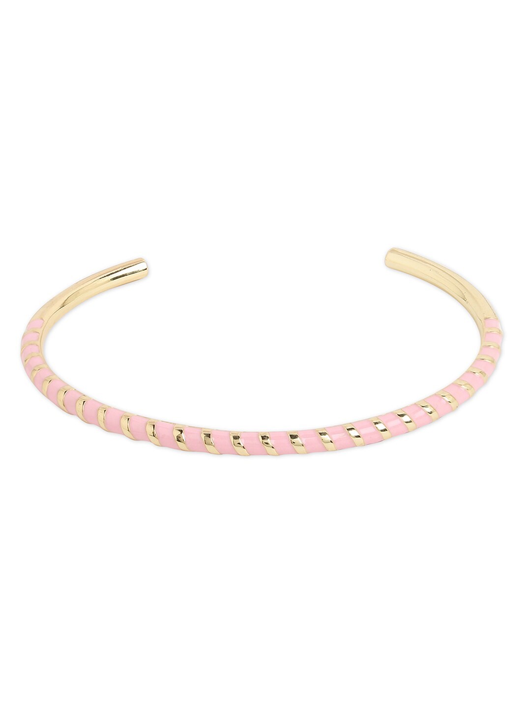 

Tipsyfly Women Pink & Gold-Toned Brass Cuff Bracelet