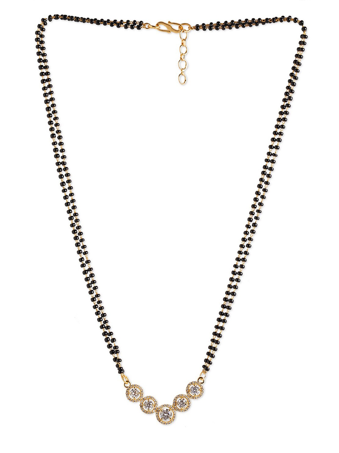

Tipsyfly Gold-Toned & Black Brass Necklace