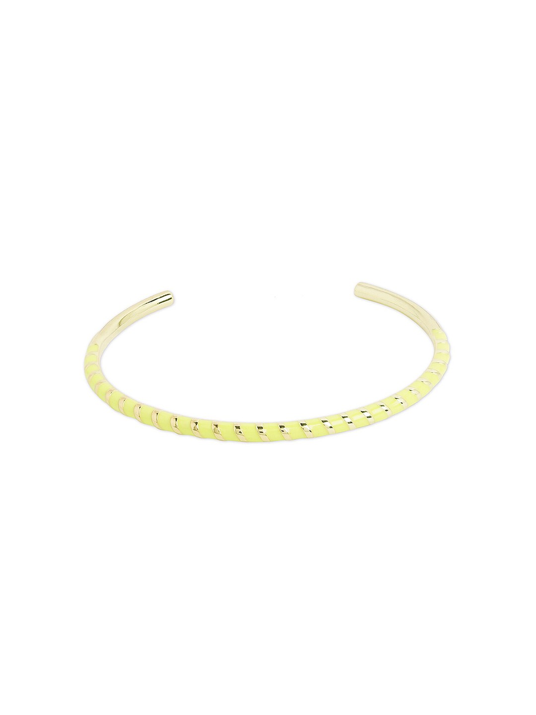 

Tipsyfly Women Yellow & Gold-Toned Brass Cuff Bracelet