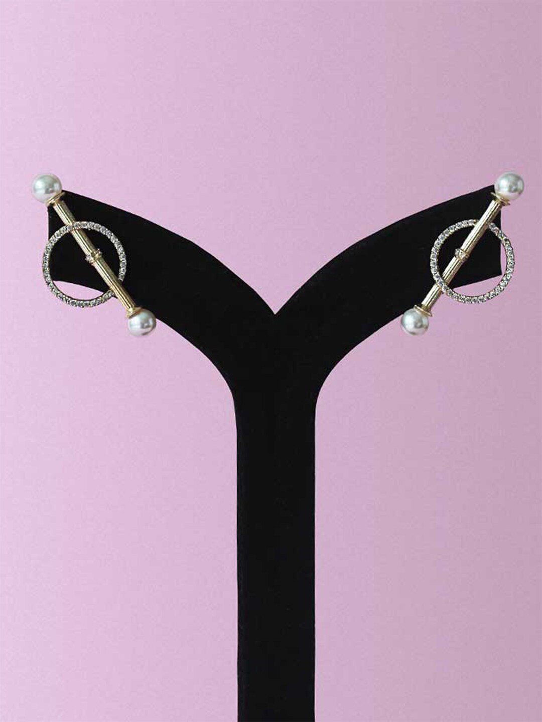 

Tipsyfly Gold-Toned Contemporary Drop Earrings