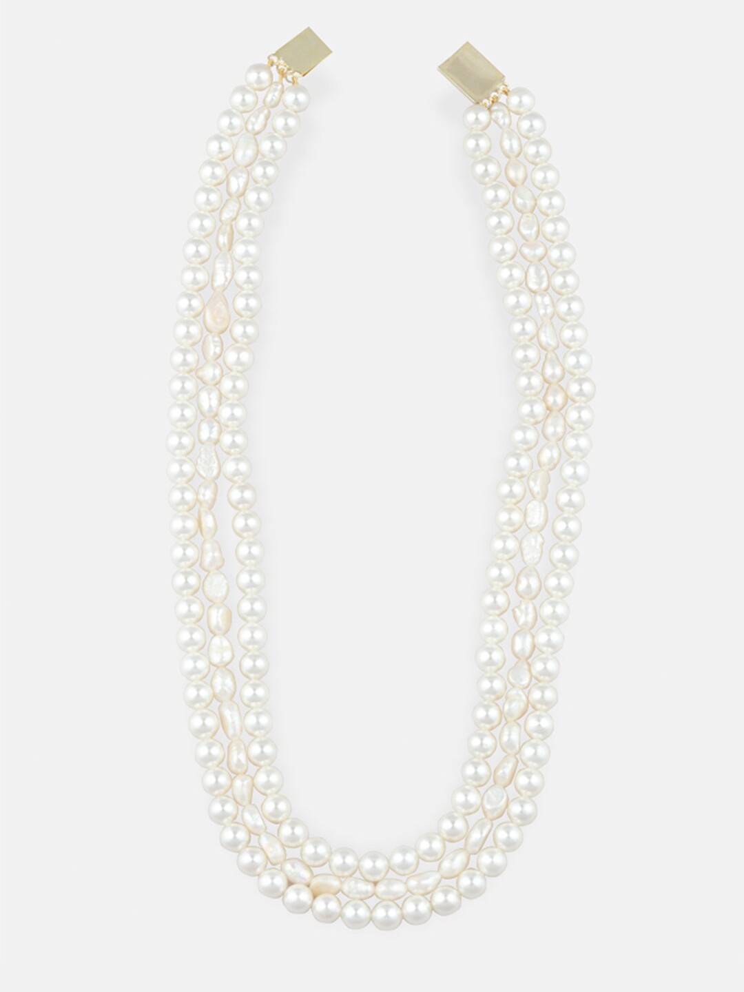 

Tipsyfly White Pearl Long Necklace